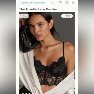 NWT Anthropologie Giselle Lace Bustier